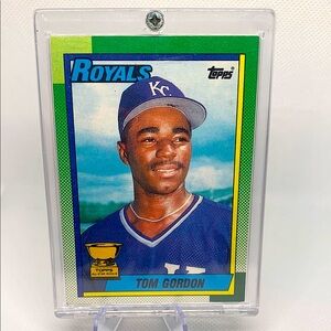 Tom “Flash” Gordon 1990 Topps All-Star Rookie Baseball Card KC Royals Perfect!!